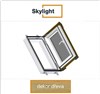 DOBROPLAST - SKYLIGHT LOFT plastový střešní výlez PVC dezén dřeva 4/7 - 45/73cm